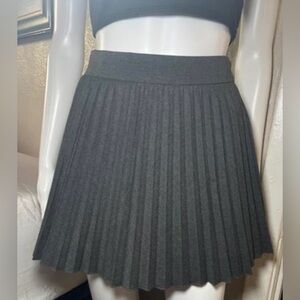 Zara Charcoal Pleated Skater Skirt